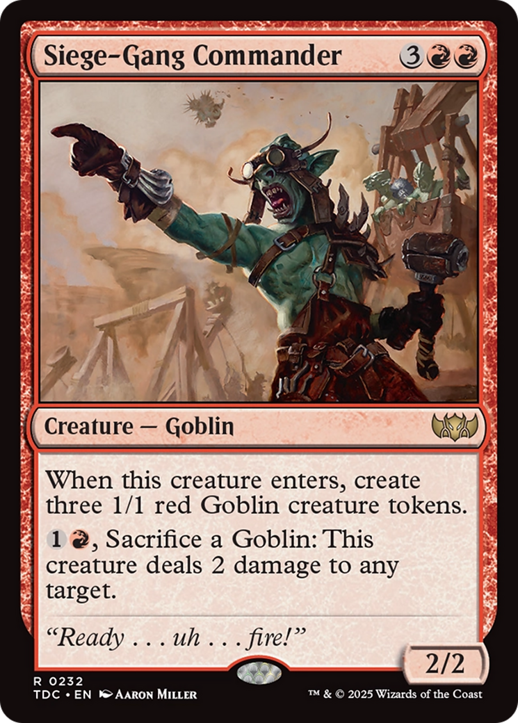 Siege-Gang Commander (232) [Commander: Tarkir: Dragonstorm]