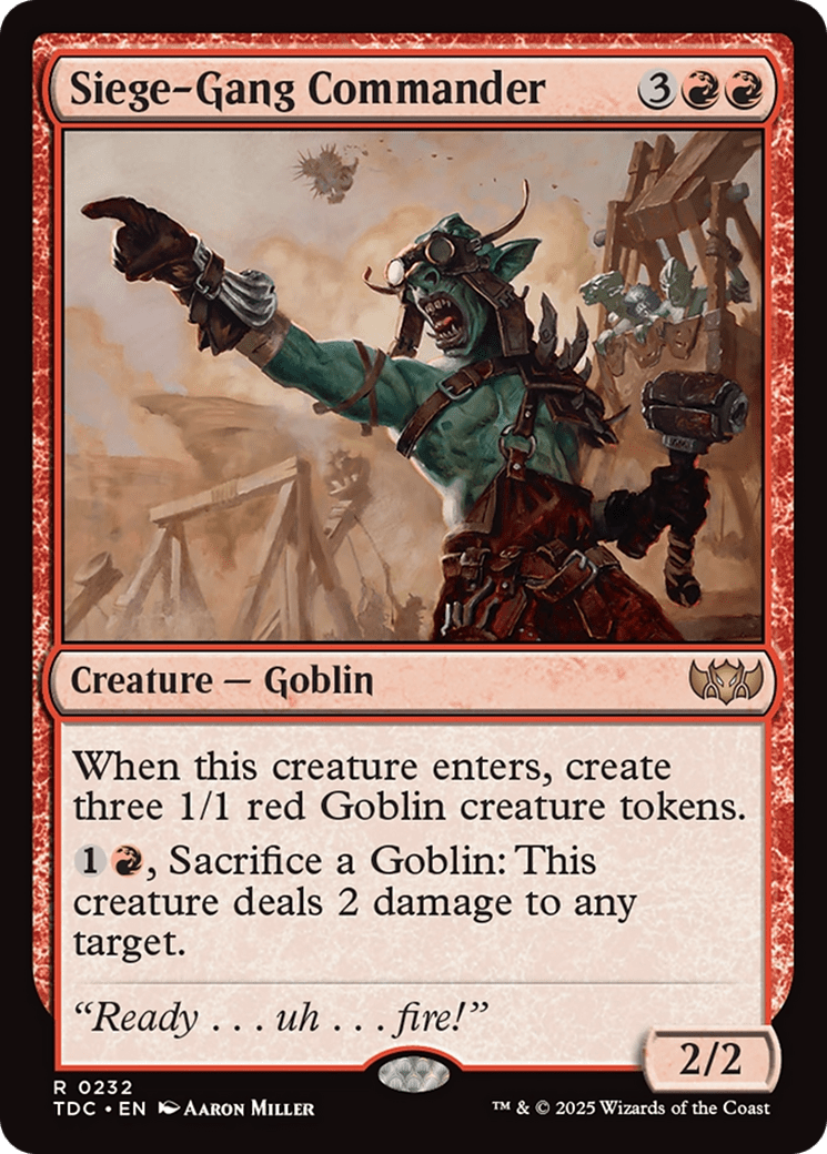 Siege-Gang Commander (232) [Commander: Tarkir: Dragonstorm]