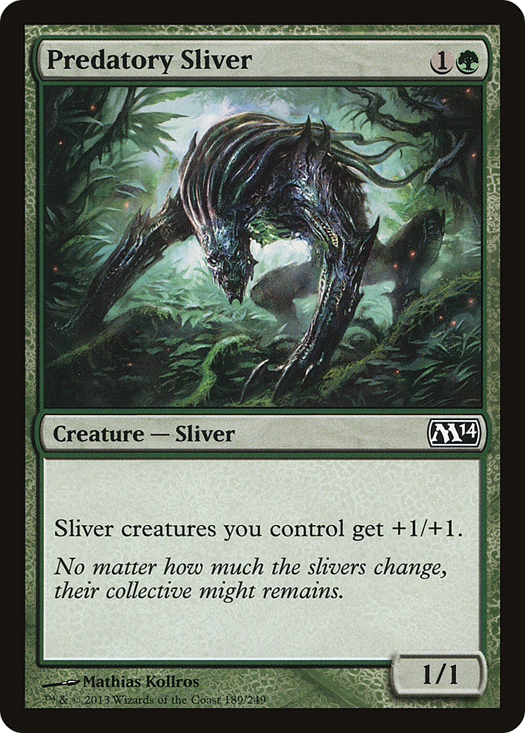 Predatory Sliver [Magic 2014] Foil