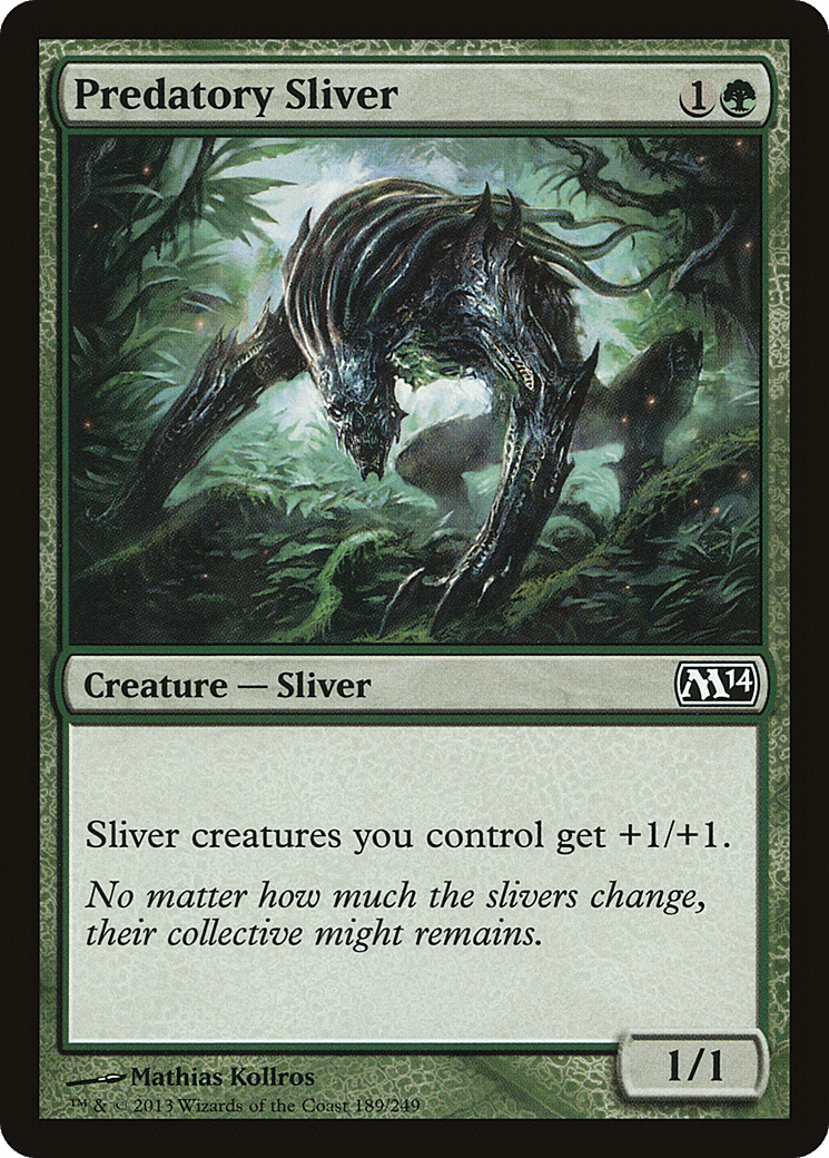 Predatory Sliver [Magic 2014] Foil