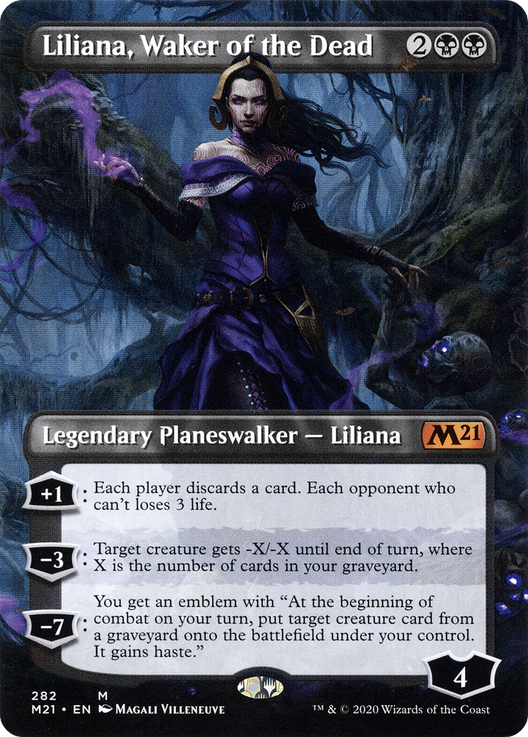 Liliana, Waker of the Dead (Borderless) [Core Set 2021] Foil