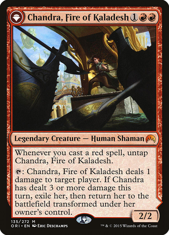 Chandra, Fire of Kaladesh // Chandra, Roaring Flame 135/272 (Magic Origins) 