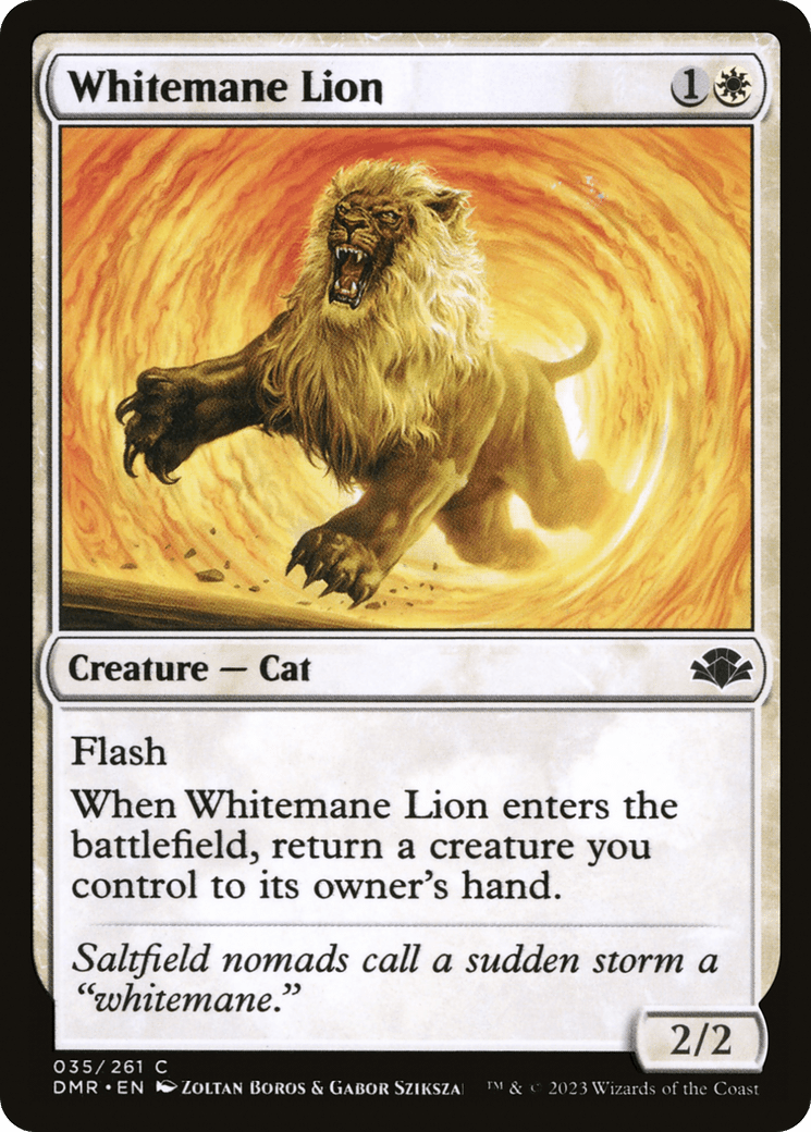 Whitemane Lion [Dominaria Remastered] Foil