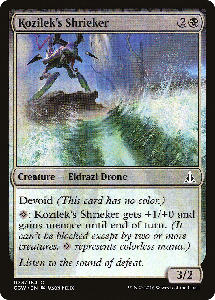 Kozilek's Shrieker [Oath of the Gatewatch] Foil