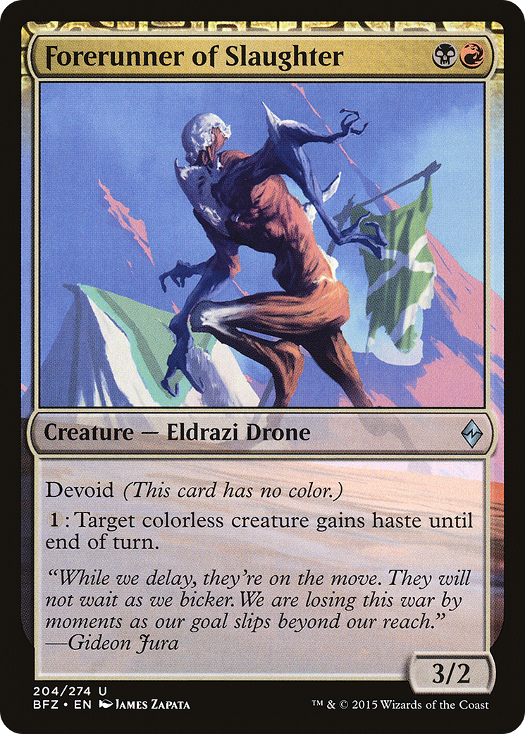 Forerunner of Slaughter [Battle for Zendikar] Foil