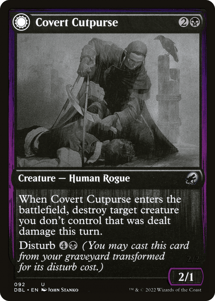 Covert Cutpurse // Covetous Geist [Innistrad: Double Feature] Foil