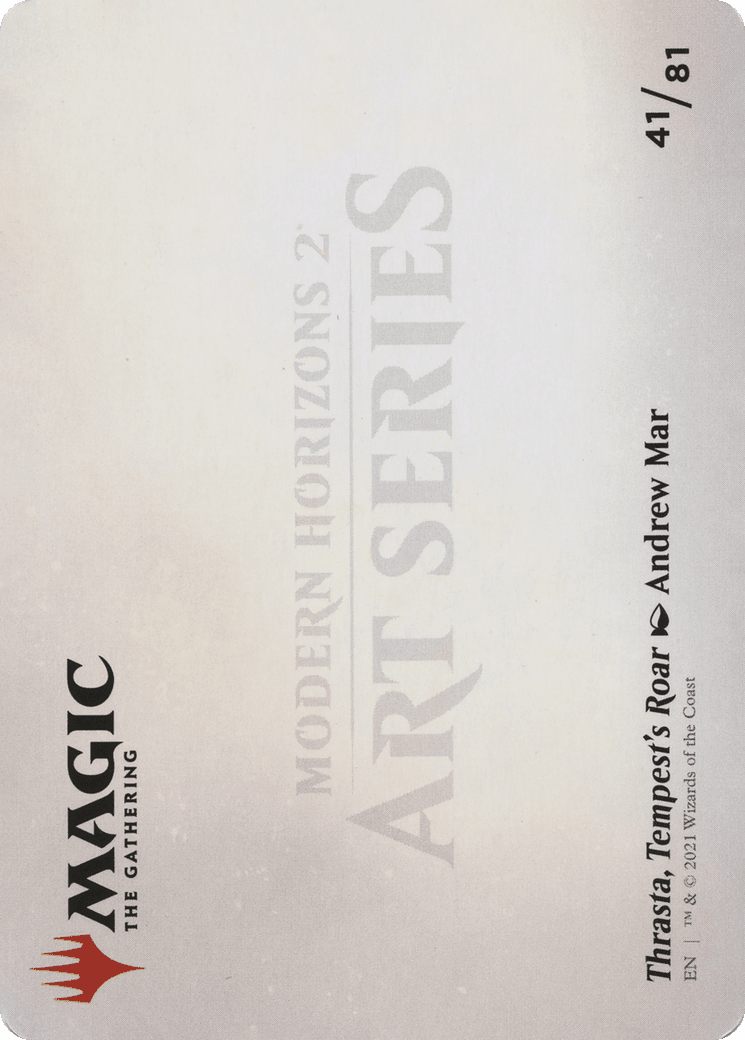 Thrasta, Tempest's Roar // Thrasta, Tempest's Roar (AMH2-041) - Modern Horizons 2 Art Series (Borderless) Foil