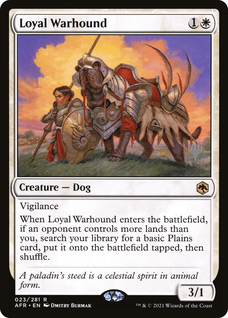 Loyal Warhound (Promo Pack) [Dungeons & Dragons: Adventures in the Forgotten Realms Promos] Foil