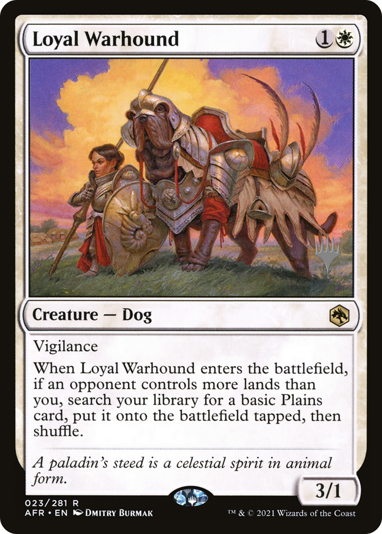 Loyal Warhound (Promo Pack) [Dungeons & Dragons: Adventures in the Forgotten Realms Promos] Foil