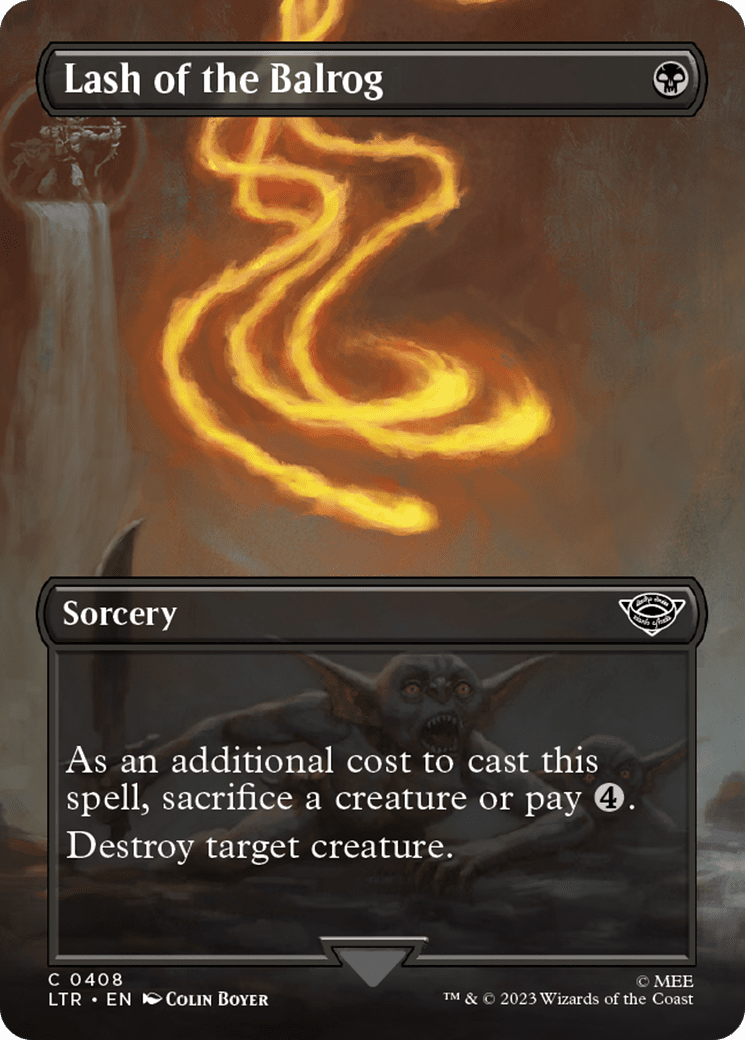 Lash of the Balrog (Borderless Alternate Art) [The Lord of the Rings: Tales of Middle-Earth] Foil