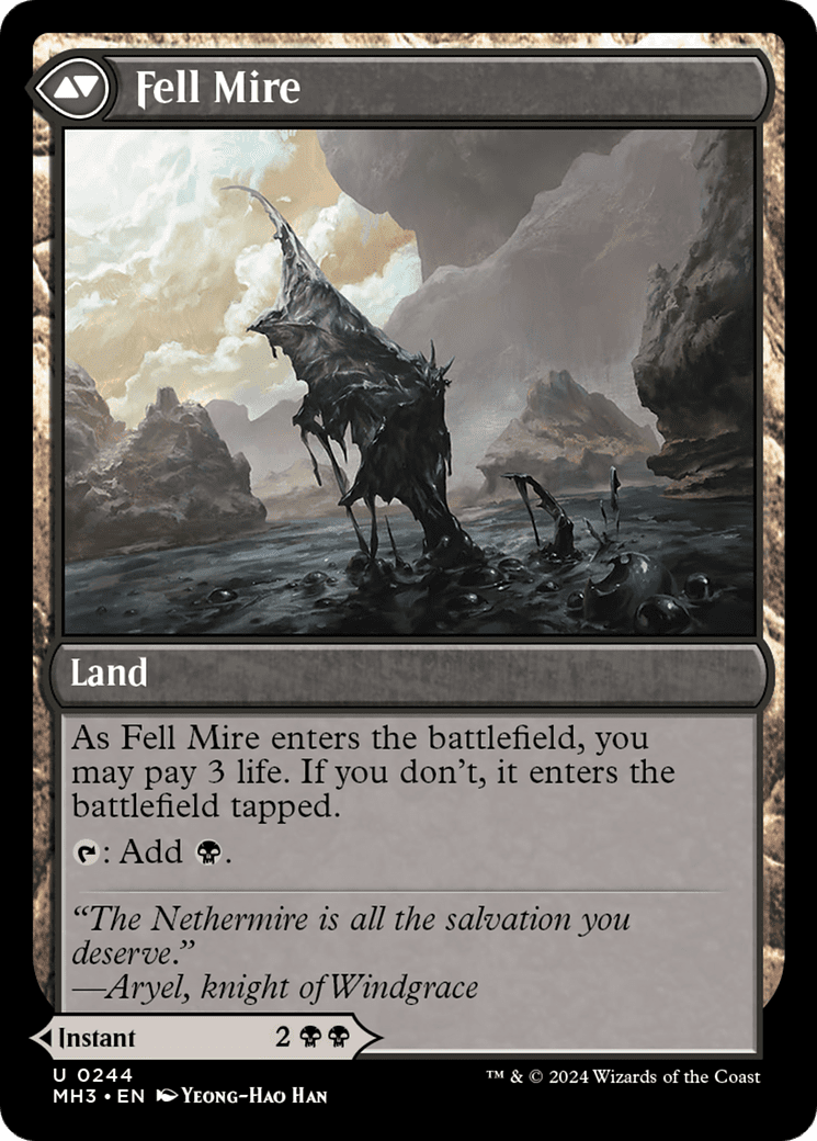 Fell the Profane // Fell Mire (MH3-244) - Modern Horizons 3 Foil