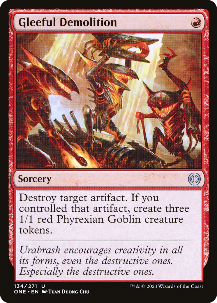 Gleeful Demolition [Phyrexia: All Will Be One] Foil