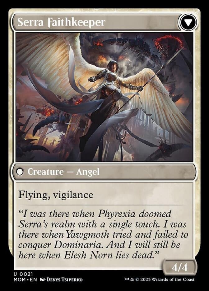 Invasion of Dominaria // Serra Faithkeeper [March of the Machine] Foil