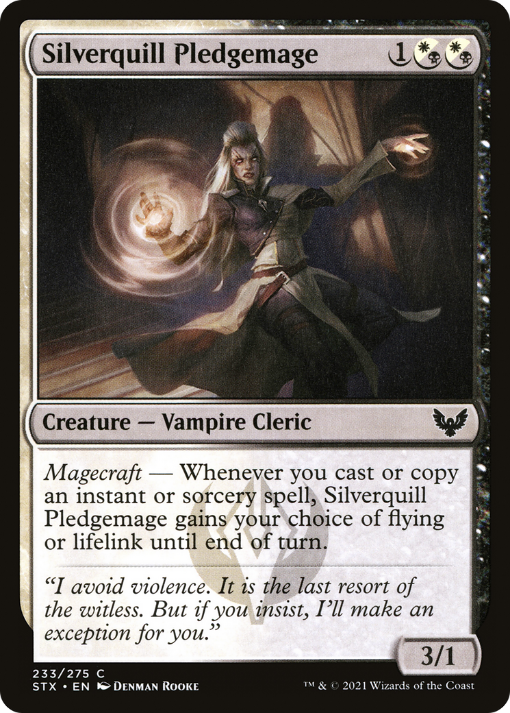 Silverquill Pledgemage [Strixhaven: School of Mages] Foil