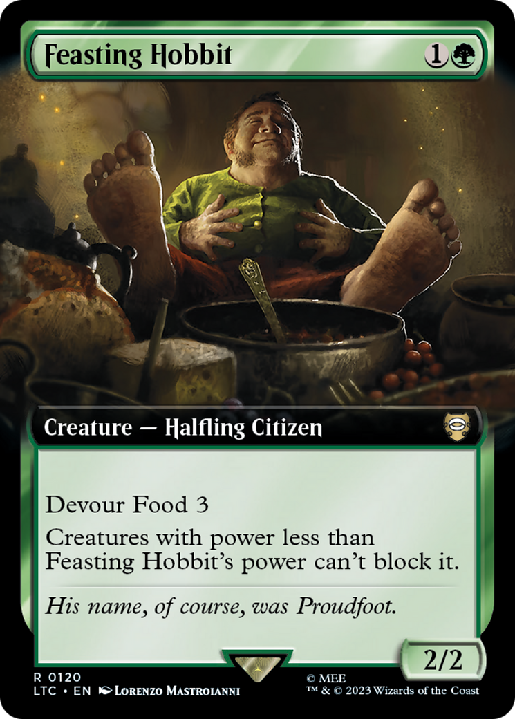 Feasting Hobbit (Extended Art) [The Lord of the Rings: Tales of Middle-Earth Commander] Foil