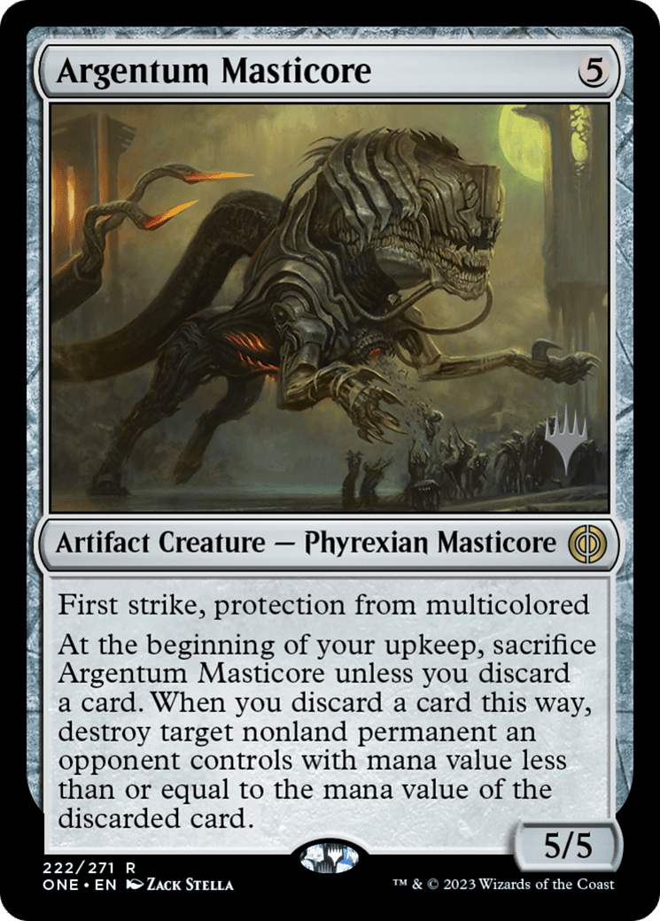 Argentum Masticore (Promo Pack) [Phyrexia: All Will Be One Promos] Foil