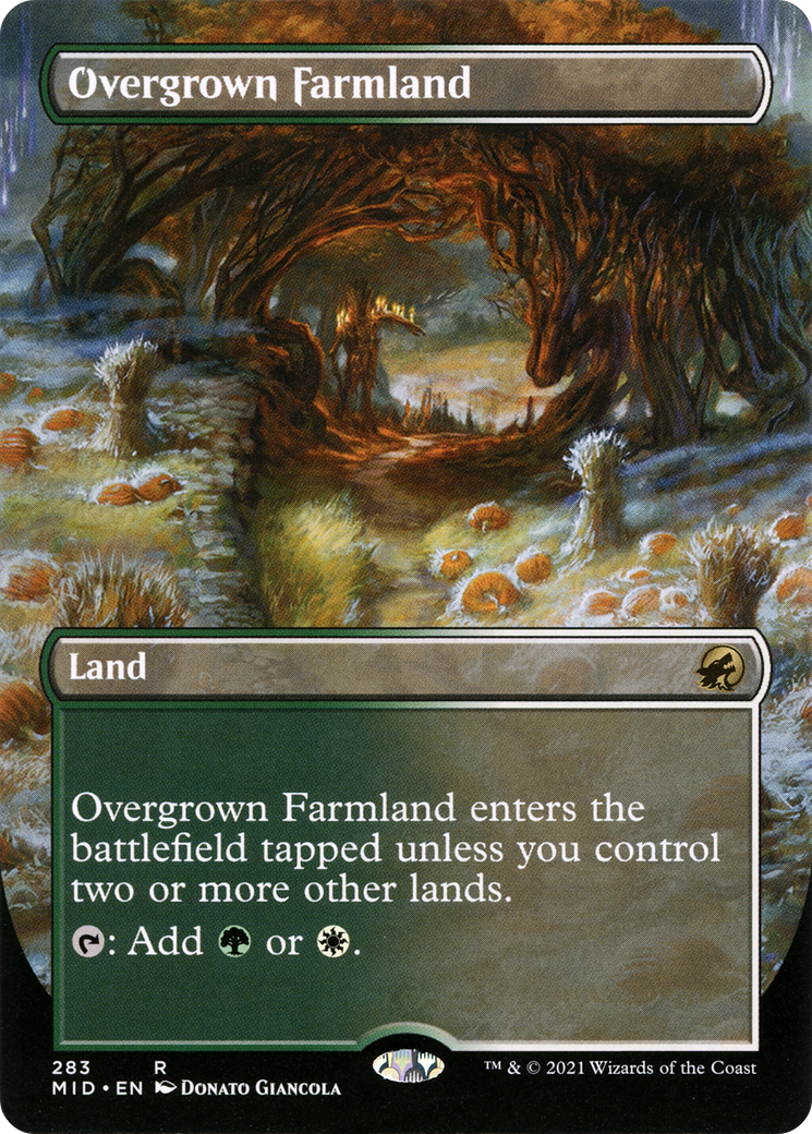 Overgrown Farmland (Borderless Alternate Art) [Innistrad: Midnight Hunt] Foil