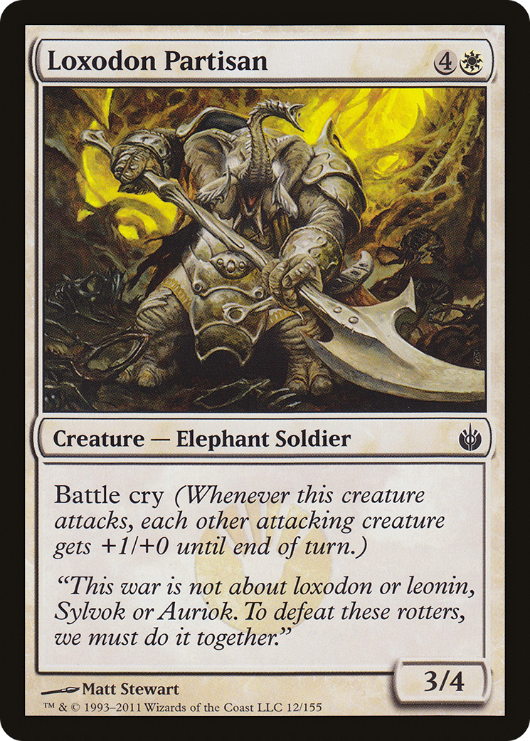 Loxodon Partisan [Mirrodin Besieged] Foil