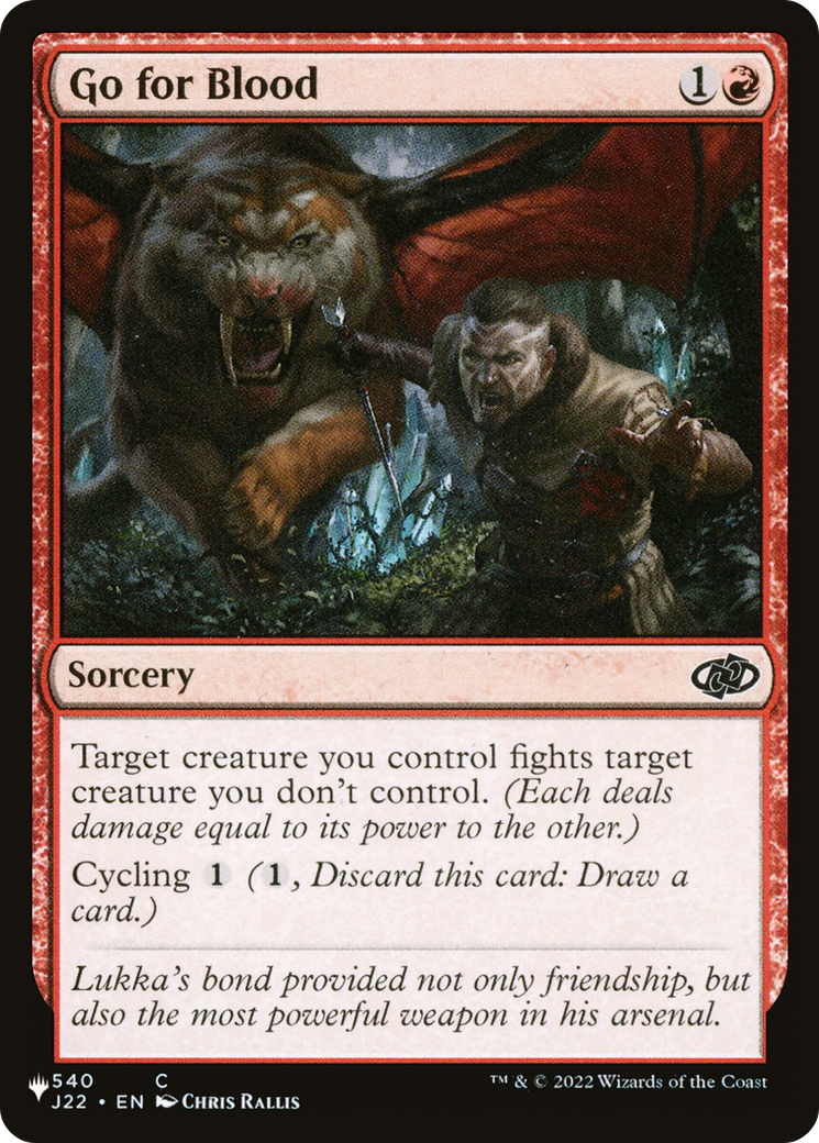 Go for Blood |  (J22-540) [The List]