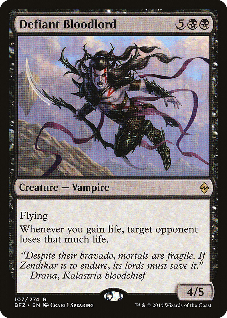 Defiant Bloodlord [Battle for Zendikar] Foil
