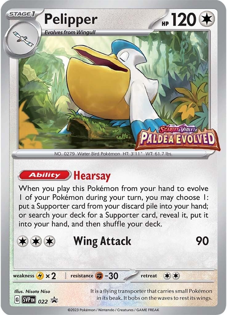 Pelipper (Prerelease) 022- SV Scarlet & Violet Promo Cards Holofoil