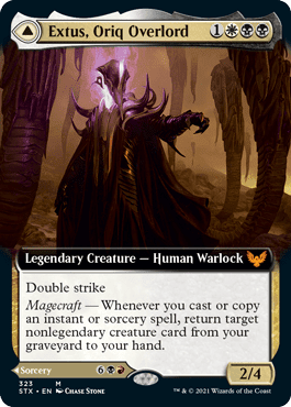 Extus, Oriq Overlord // Awaken the Blood Avatar (Extended Art) [Strixhaven: School of Mages] Foil