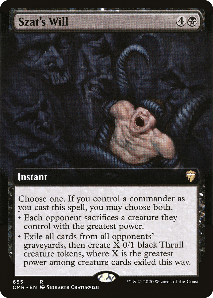 Szat's Will (Extended Art) [Commander Legends] Foil