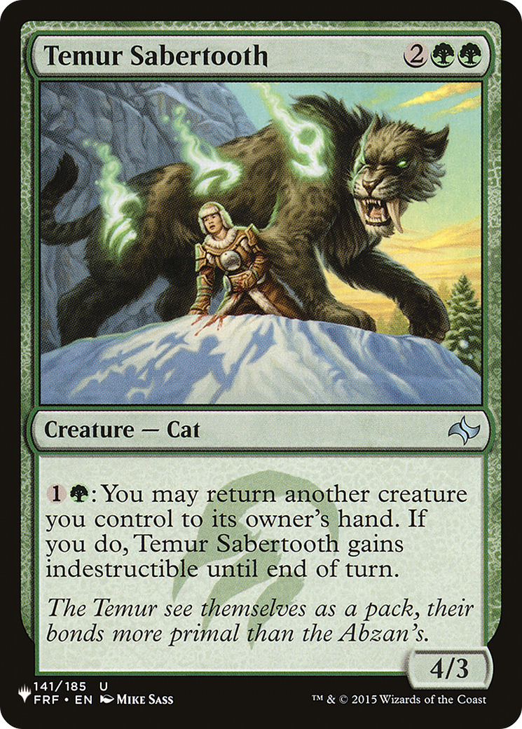 Temur Sabertooth |  (FRF-141) [The List]