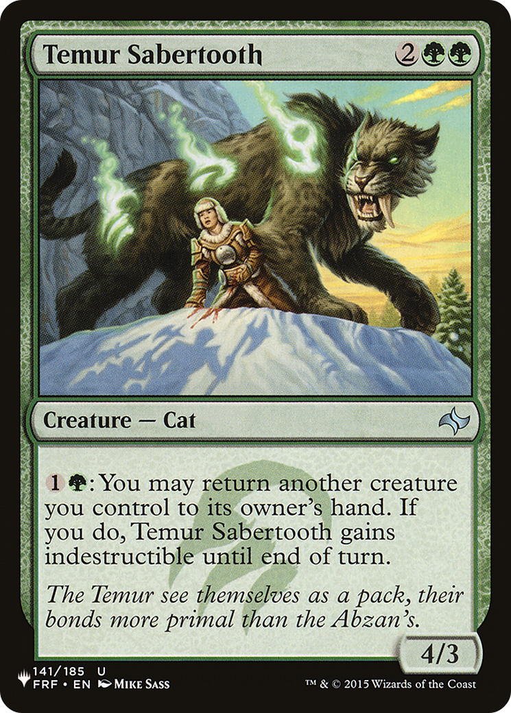 Temur Sabertooth |  (FRF-141) [The List]