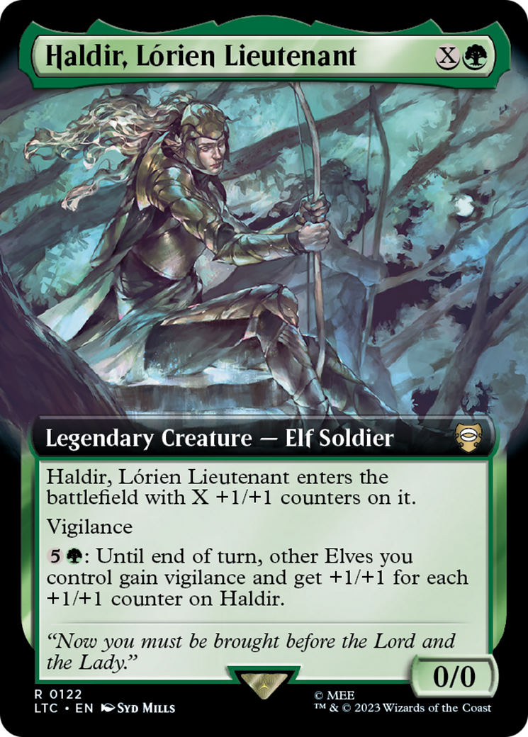 Haldir, Lórien Lieutenant (122) [Tales of Middle-earth Commander] : (Extended Art) Foil