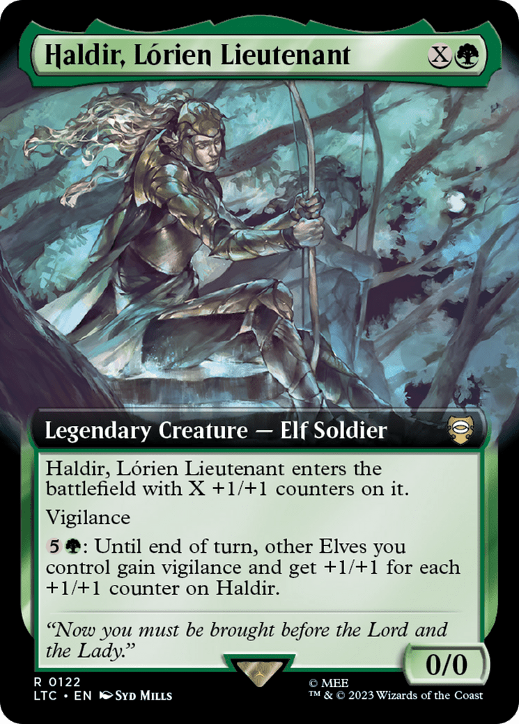 Haldir, Lorien Lieutenant (Extended Art) [The Lord of the Rings: Tales of Middle-Earth Commander] Foil