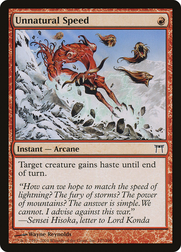 Unnatural Speed [Champions of Kamigawa] Foil