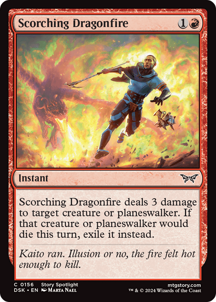 Scorching Dragonfire [Duskmourn: House of Horror] Foil
