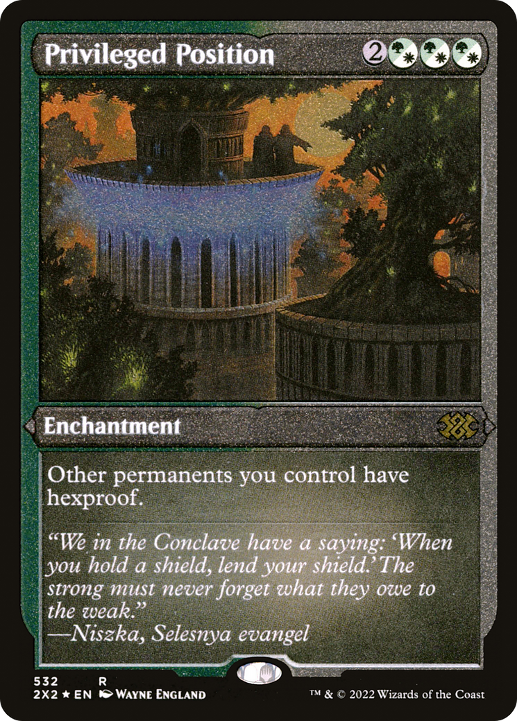 Privileged Position (2X2-532) - Double Masters 2022 Etched Foil