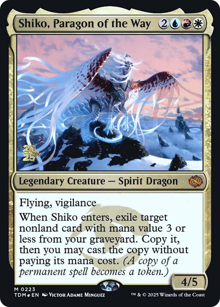 Shiko, Paragon of the Way (223) [Prerelease Cards]  Foil