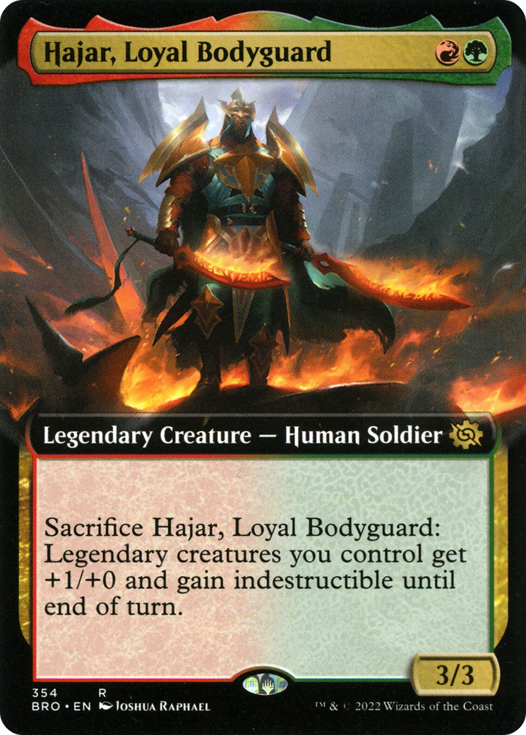 Hajar, Loyal Bodyguard (Extended Art) [The Brothers' War] Foil