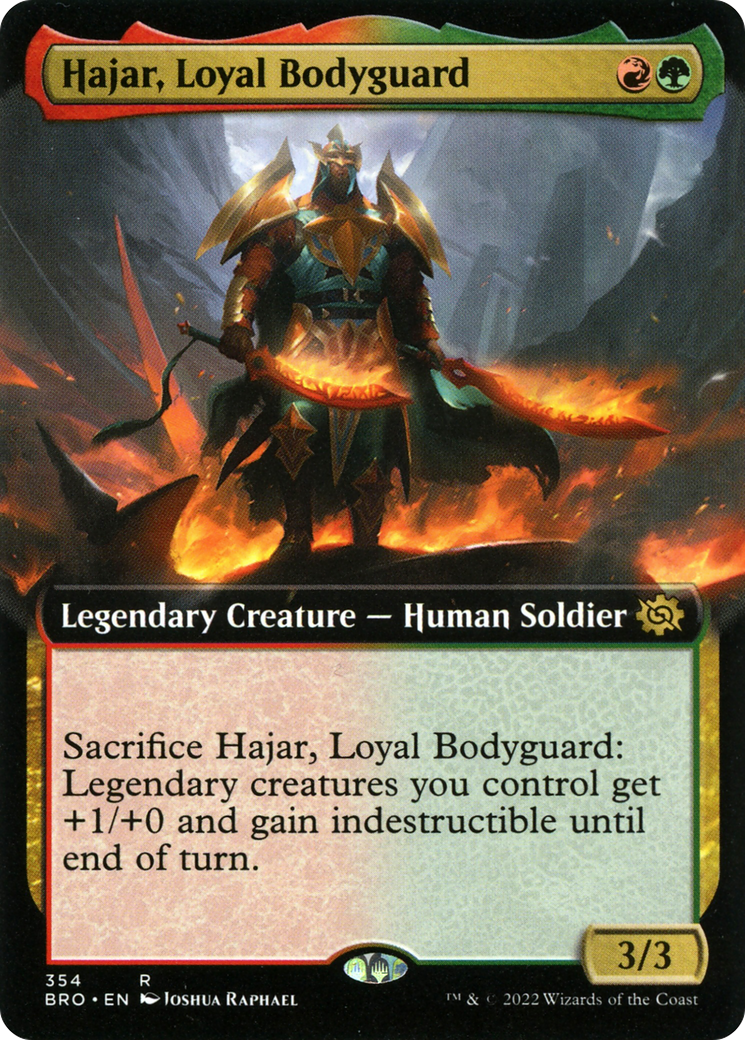 Hajar, Loyal Bodyguard (Extended Art) [The Brothers' War] Foil