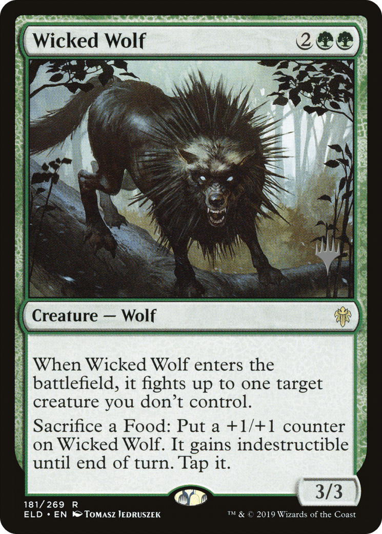 Wicked Wolf (Promo Pack) [Throne of Eldraine Promos] Foil