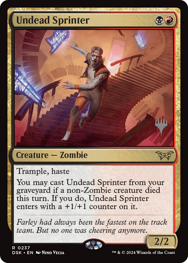 Undead Sprinter [Duskmourn: House of Horror Promos] Foil