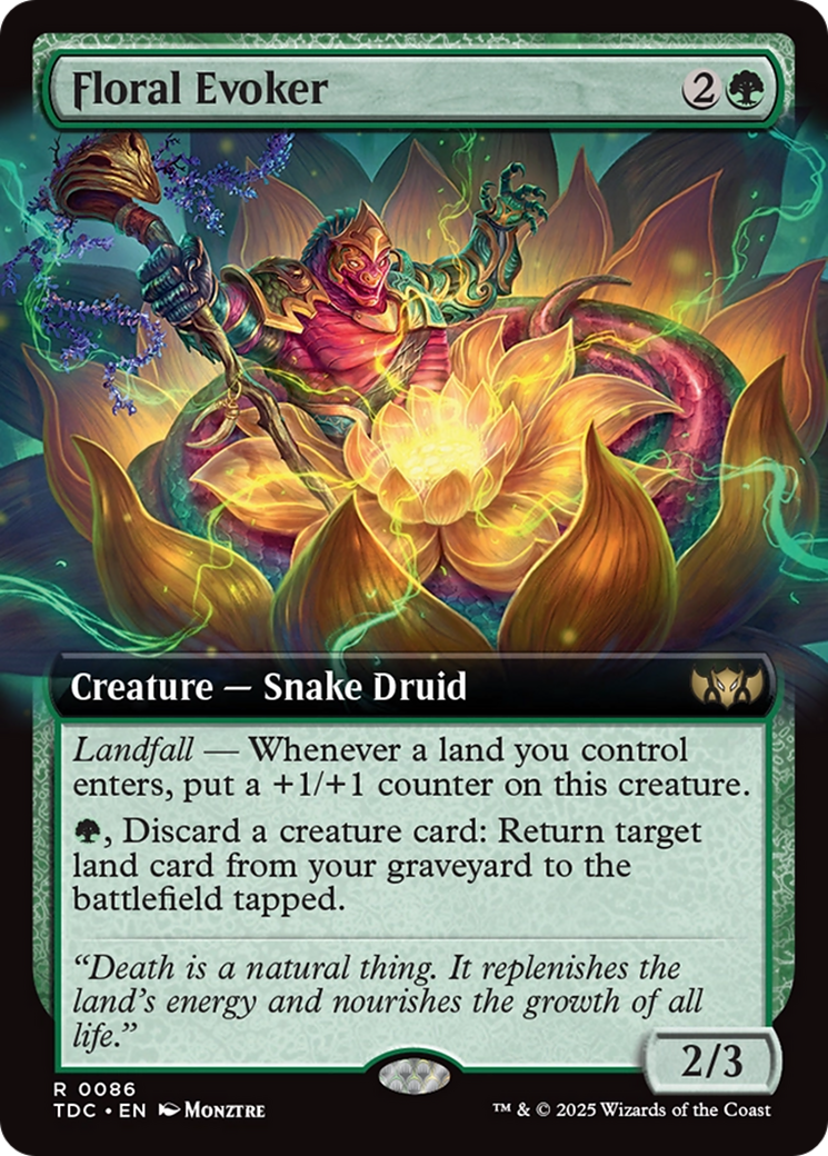 Floral Evoker (Extended Art) (086) [Commander: Tarkir: Dragonstorm]