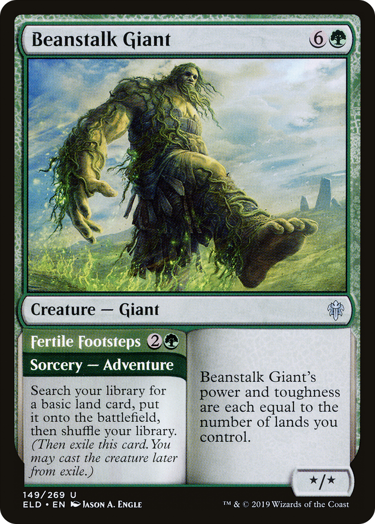 Beanstalk Giant // Fertile Footsteps [Throne of Eldraine] Foil