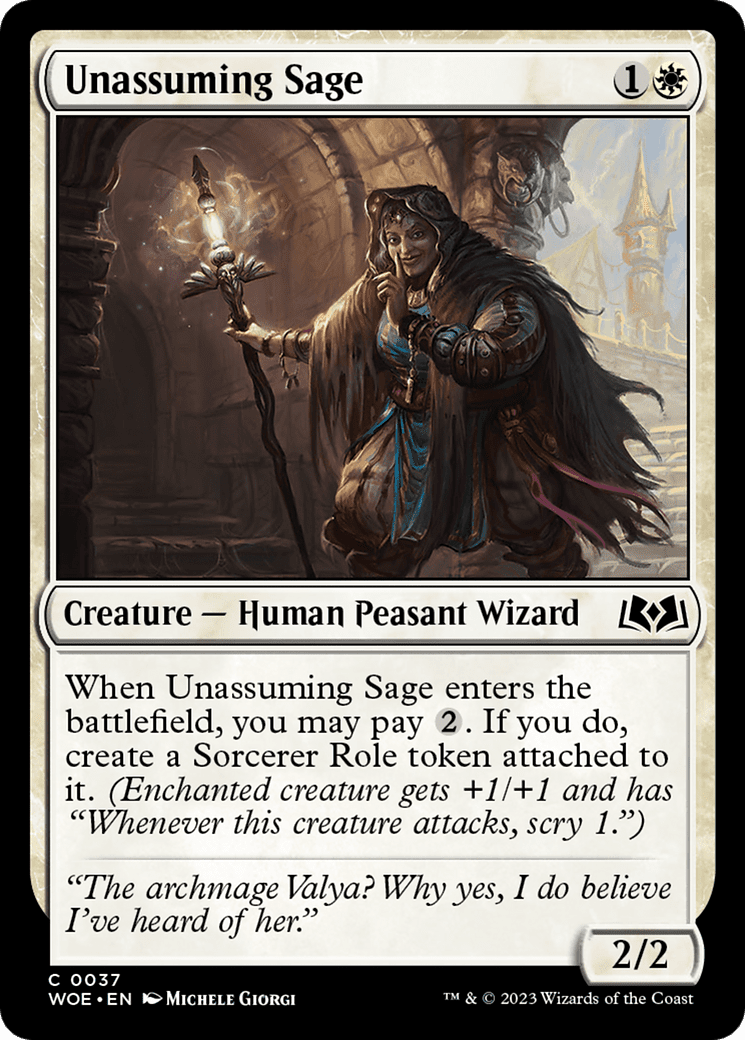 Unassuming Sage [Wilds of Eldraine] Foil