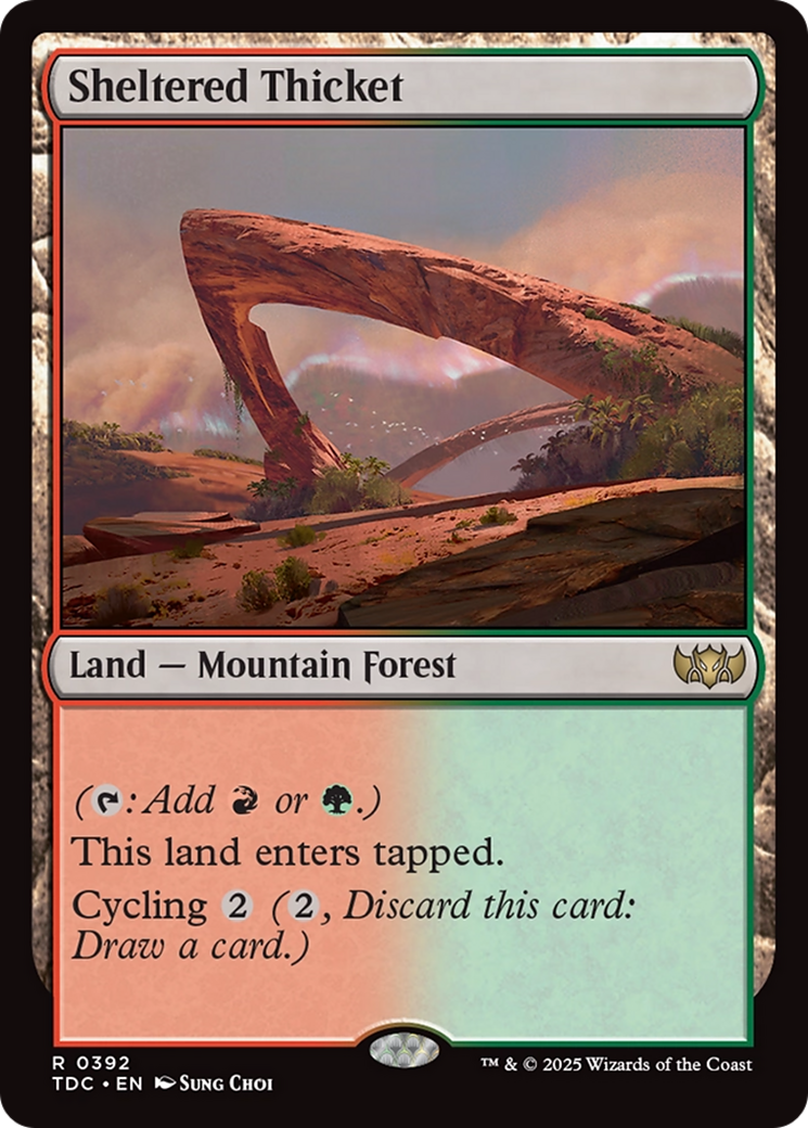 Sheltered Thicket (392) [Commander: Tarkir: Dragonstorm]
