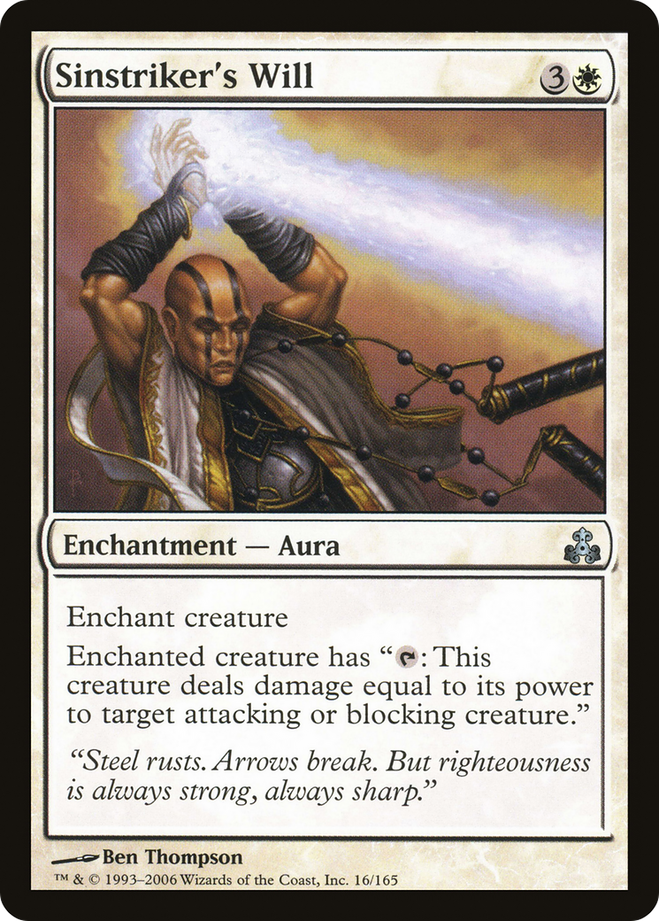 Sinstriker's Will [Guildpact] Foil