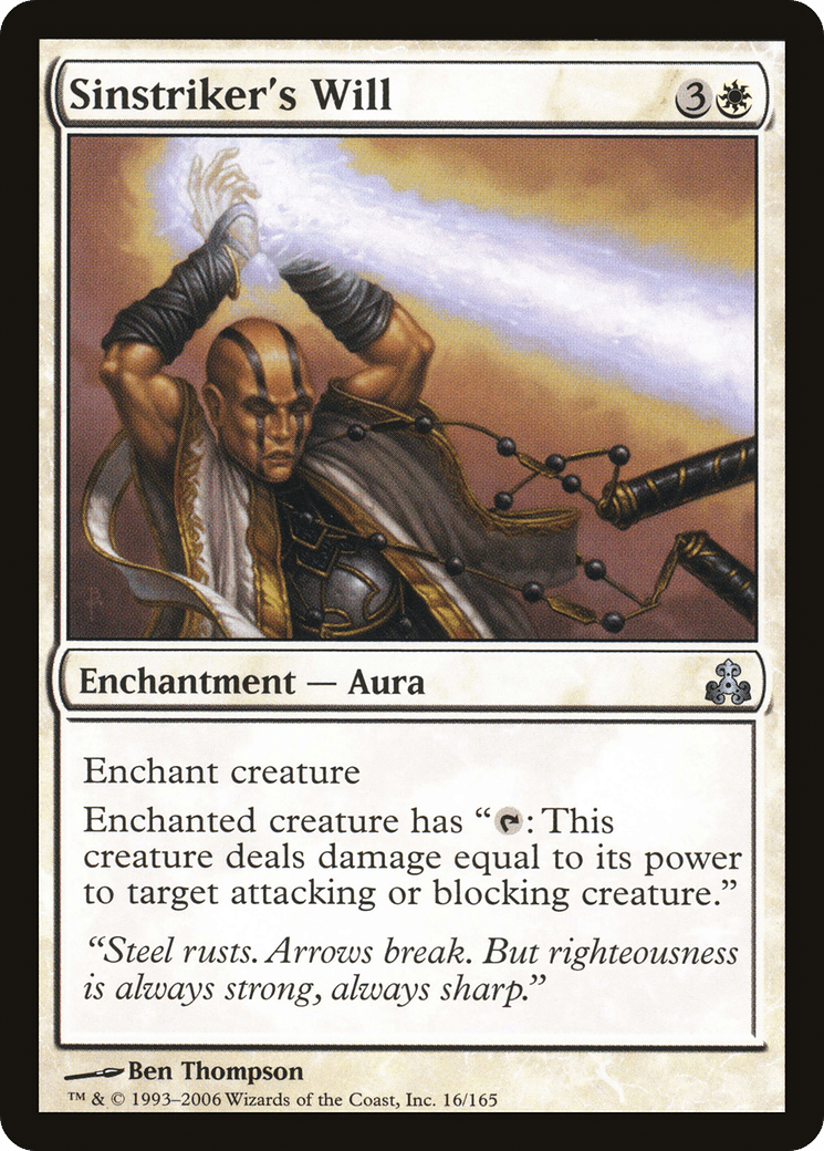 Sinstriker's Will [Guildpact] Foil