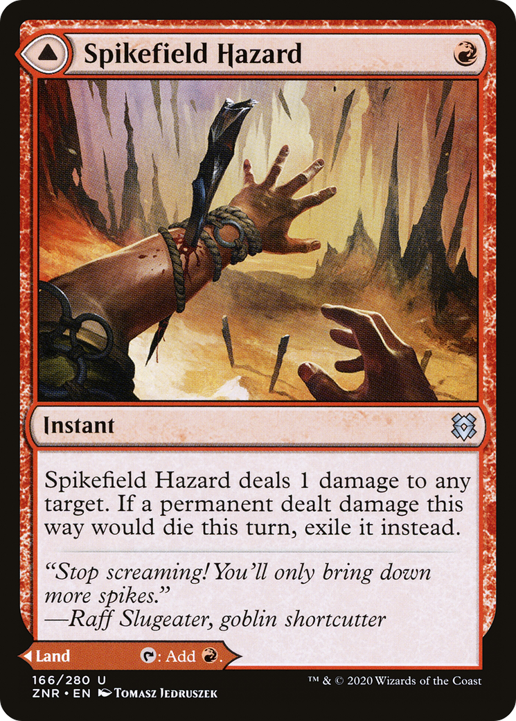 Spikefield Hazard // Spikefield Cave [Zendikar Rising] Foil