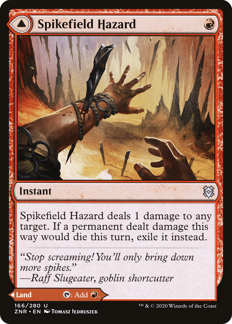 Spikefield Hazard // Spikefield Cave [Zendikar Rising] Foil