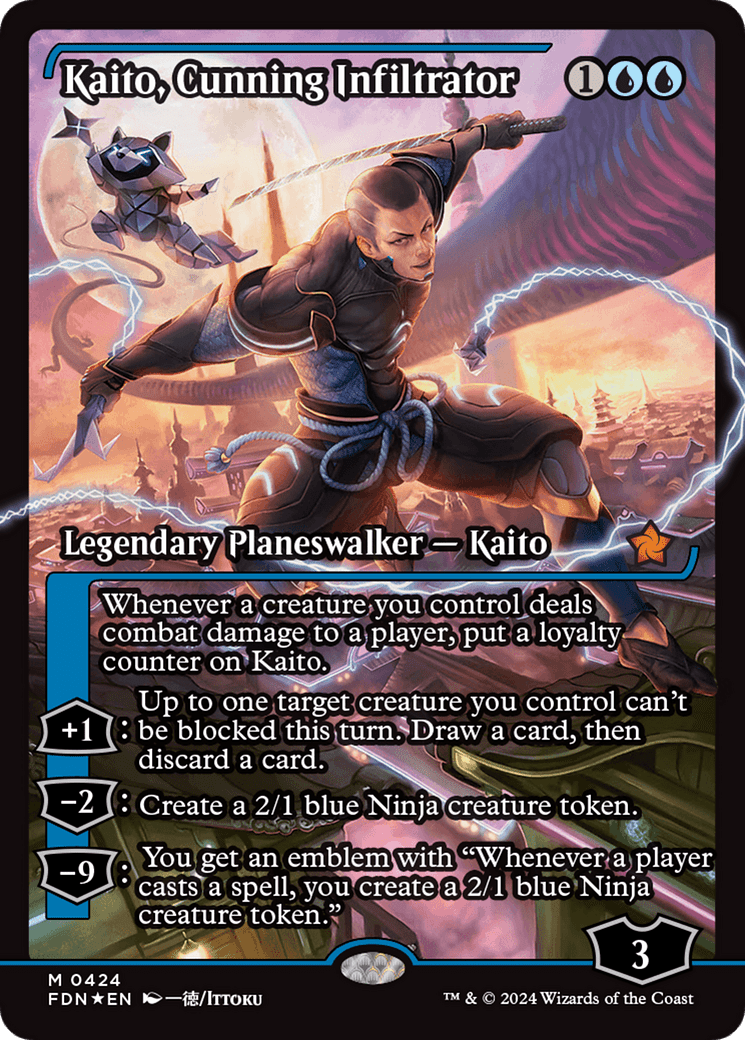 Kaito, Cunning Infiltrator (FDN-424) - Foundations: (Showcase) Foil