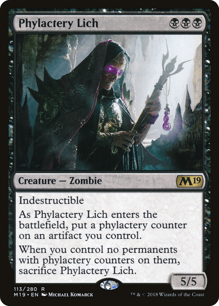 Phylactery Lich [Core Set 2019] Foil