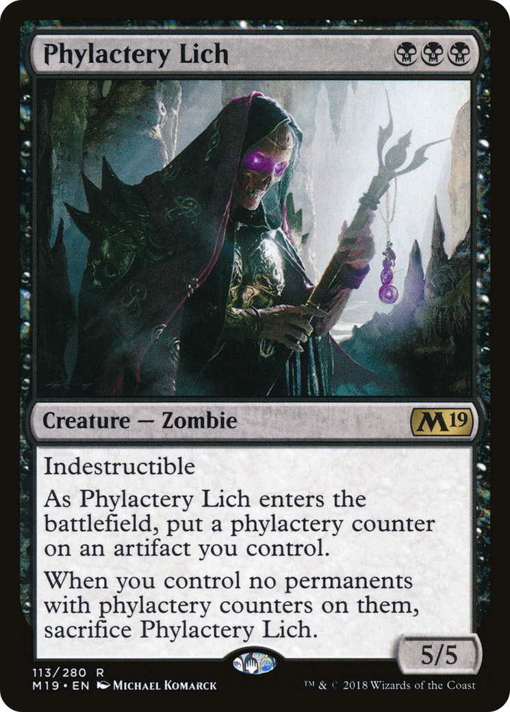 Phylactery Lich [Core Set 2019] Foil